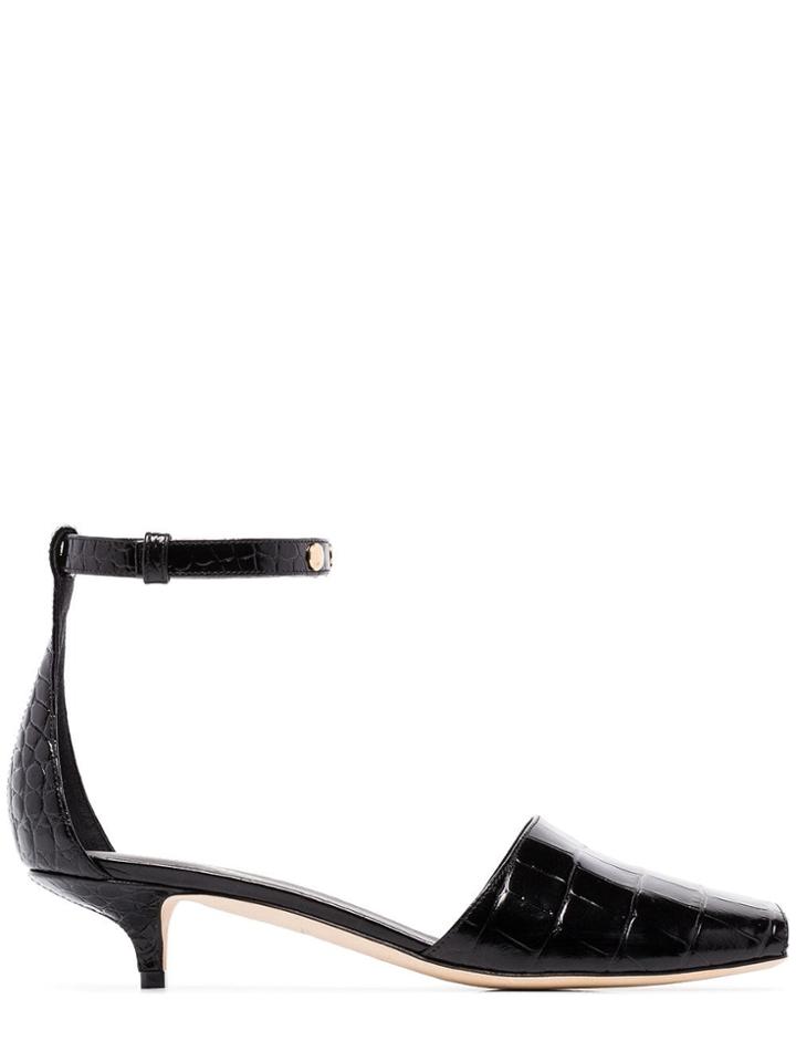 Burberry Stadling 35mm Croc-effect Pumps - Black
