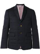Thom Browne Flap Pockets Quilted Blazer - Blue