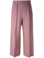Paul Smith Button Cuff Trousers, Women's, Size: 46, Pink/purple, Silk/wool