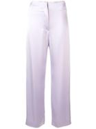 Nanushka Cropped Straight-leg Trousers - Purple