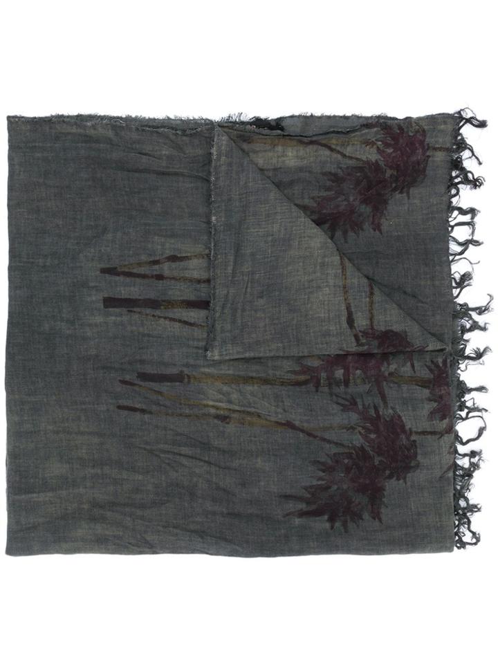 Uma Wang Bamboo Print Scarf - Blue
