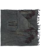 Uma Wang Bamboo Print Scarf - Blue