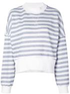 Frame Striped Sweatshirt - Blue