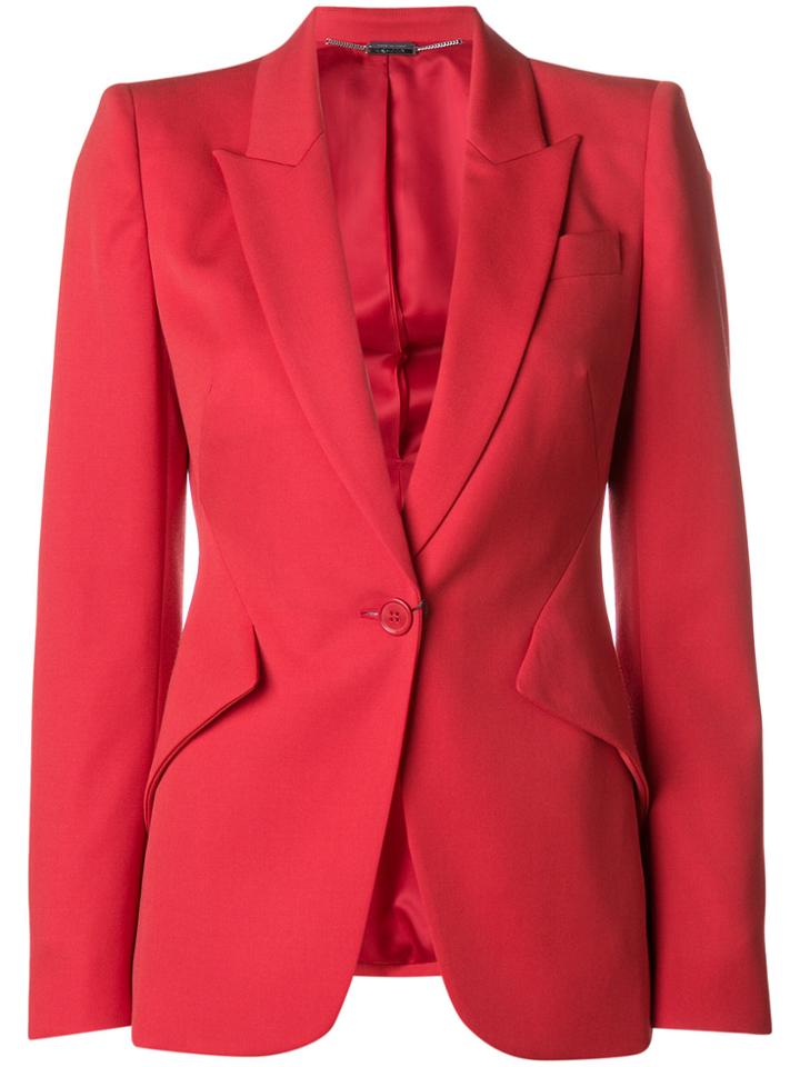 Alexander Mcqueen Fitted Blazer - Red
