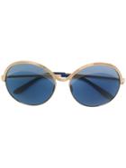 Elie Saab Oversized Shape Sunglasses - Blue