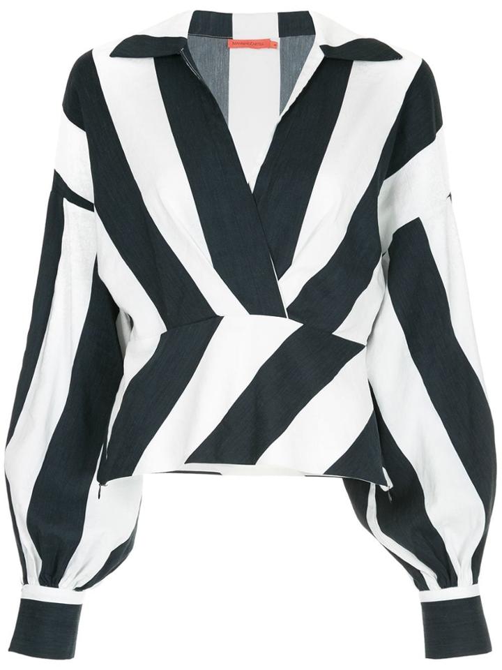 Manning Cartell Striped Long-sleeve Blouse - Black