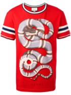 Gucci Snake Print T-shirt, Size: Xl, Red, Cotton
