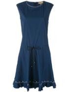 Fay - Sleeveless Drawstring Dress - Women - Cotton/spandex/elastane - Xxl, Blue, Cotton/spandex/elastane