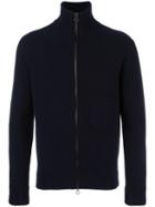 Boglioli Ribbed Zip Through Cardigan, Men's, Size: Medium, Blue, Wool/cashmere