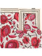Gucci Water Colour Flowers Scarf - White