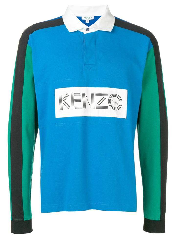 Kenzo Logo Rugby Style Shirt - Blue