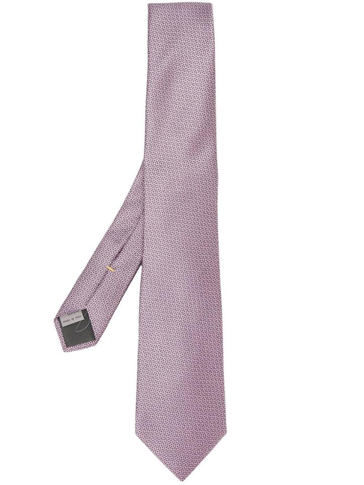 Canali Woven Pointed-tip Tie - Pink