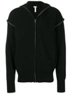 Loewe Contrast Stitch Knit Hoodie - Black