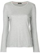Loveless Ribbed Long Sleeve T-shirt - Grey