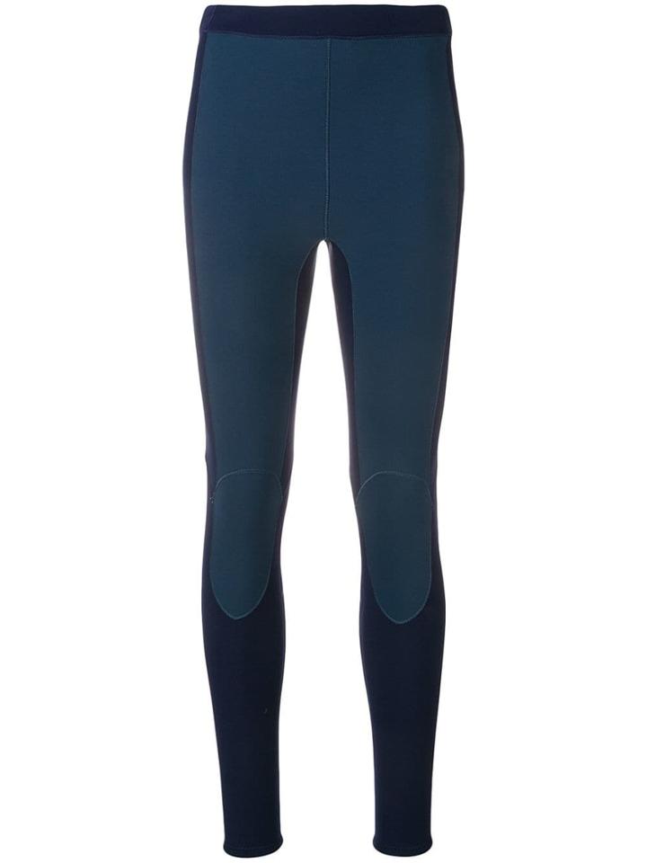 Ambush Cropped Neoprene Leggings - Blue