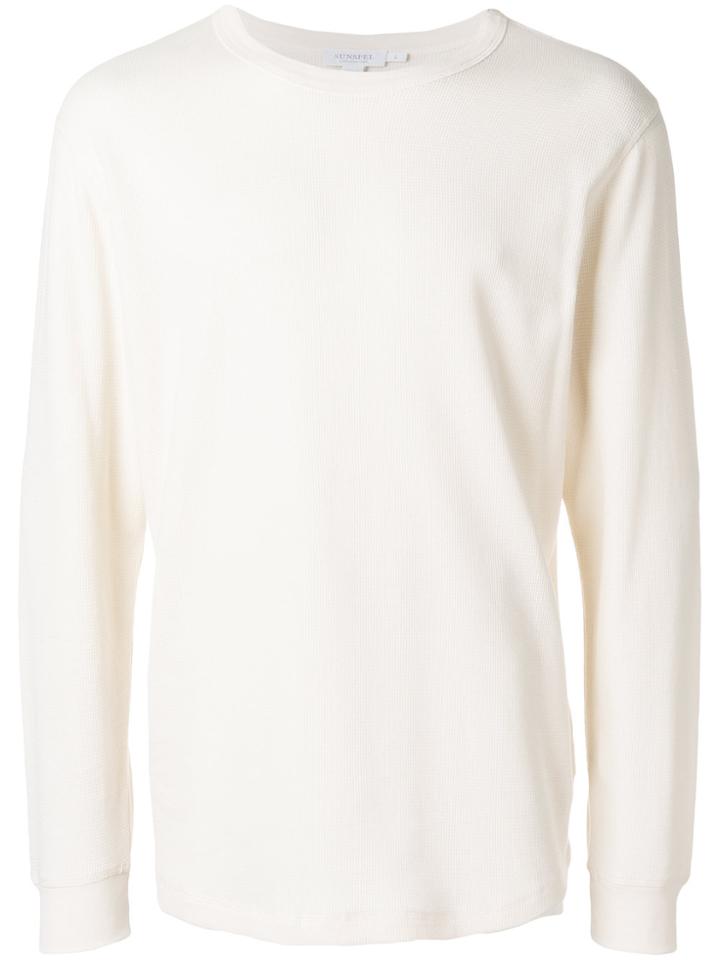 Sunspel Waffle Jumper - Nude & Neutrals