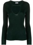 P.a.r.o.s.h. Cut-out Ribbed Jumper - Green