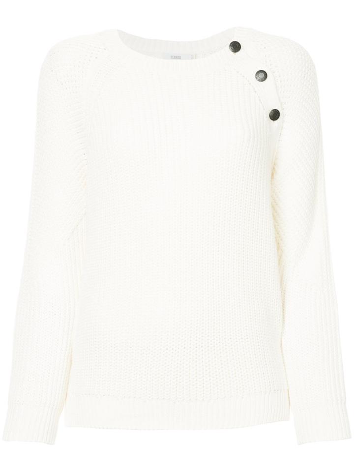 Closed Knit Button Detail Jumper - Nude & Neutrals