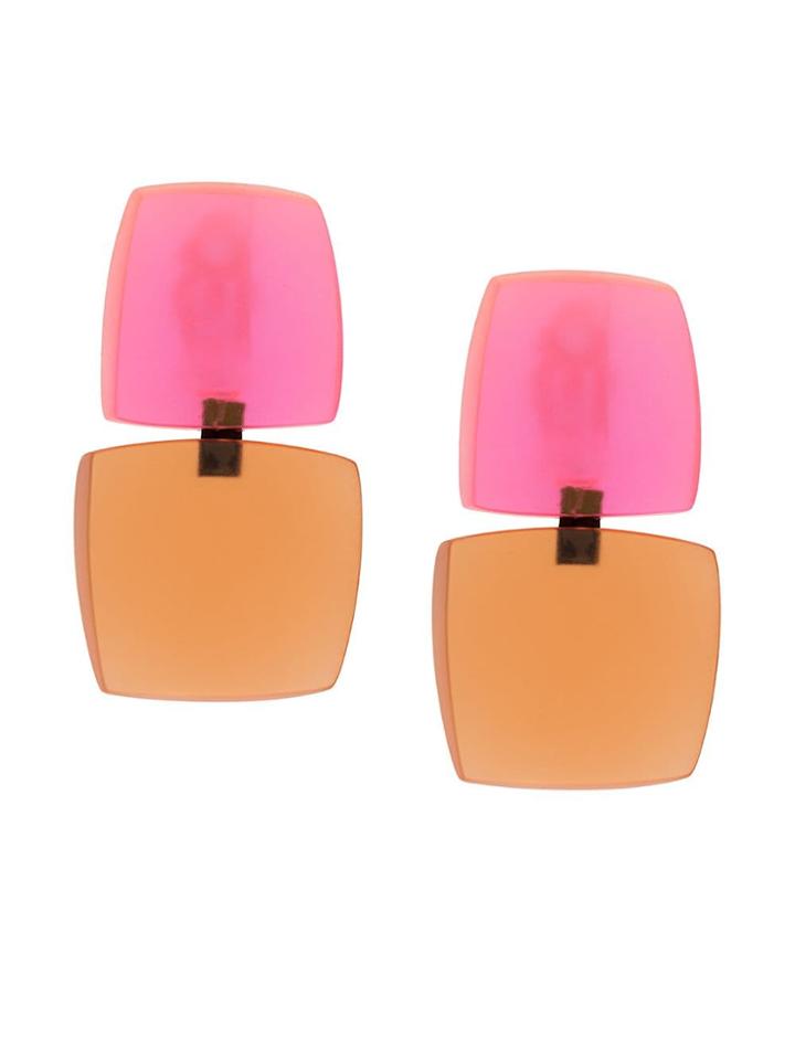 Monies Two Tone Earrings - Pink