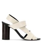Mara Mac Leather Sandals - White