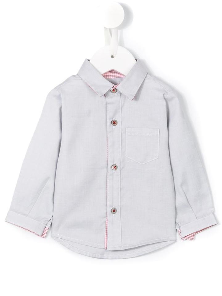Cashmirino - Printed Shirt - Kids - Cotton - 6 Mth, Grey
