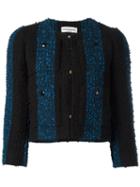 Sonia Rykiel - Short Tweed Jacket - Women - Cotton/acrylic/polyamide/cupro - 44, Black, Cotton/acrylic/polyamide/cupro