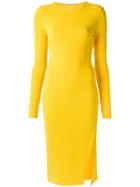 Tufi Duek Ribbed Midi Dress - Yellow & Orange