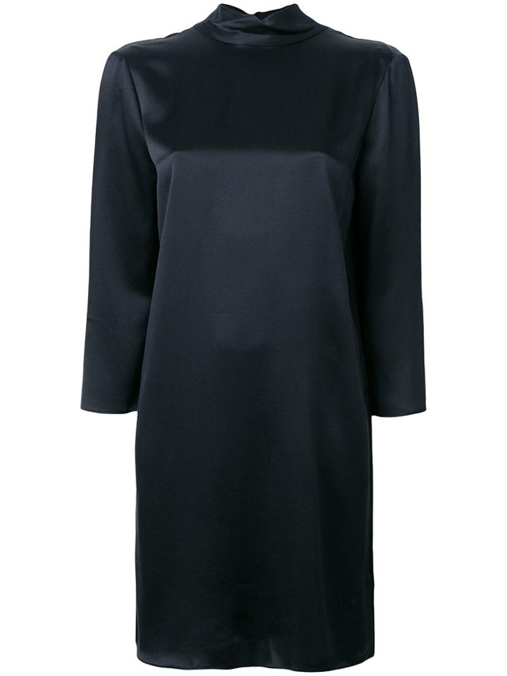 Vince Turtleneck Long-sleeved Dress - Black