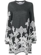 Chloé Tree Scene Knitted Dress - Grey