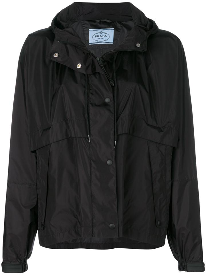Prada Hooded Shell Jacket - Black