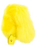 Anya Hindmarch Handle In Bright Lemon Long Shearling - Yellow & Orange