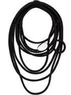 Maria Calderara Multi String Necklace - Black