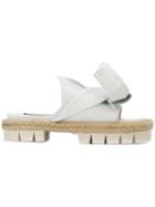 No21 Bow Detail Platform Sandals, Women's, Size: 37, White, Rubber/nappa Leather/leather