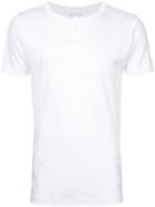 Estnation - Button Neck T-shirt - Men - Cotton/lyocell - S, White, Cotton/lyocell