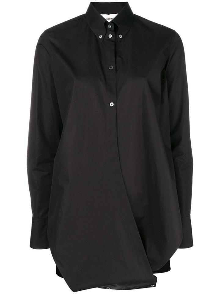 Ports 1961 Criss-cross Front Shirt - Black