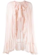 Giambattista Valli Ruffled Cape Blouse - Pink