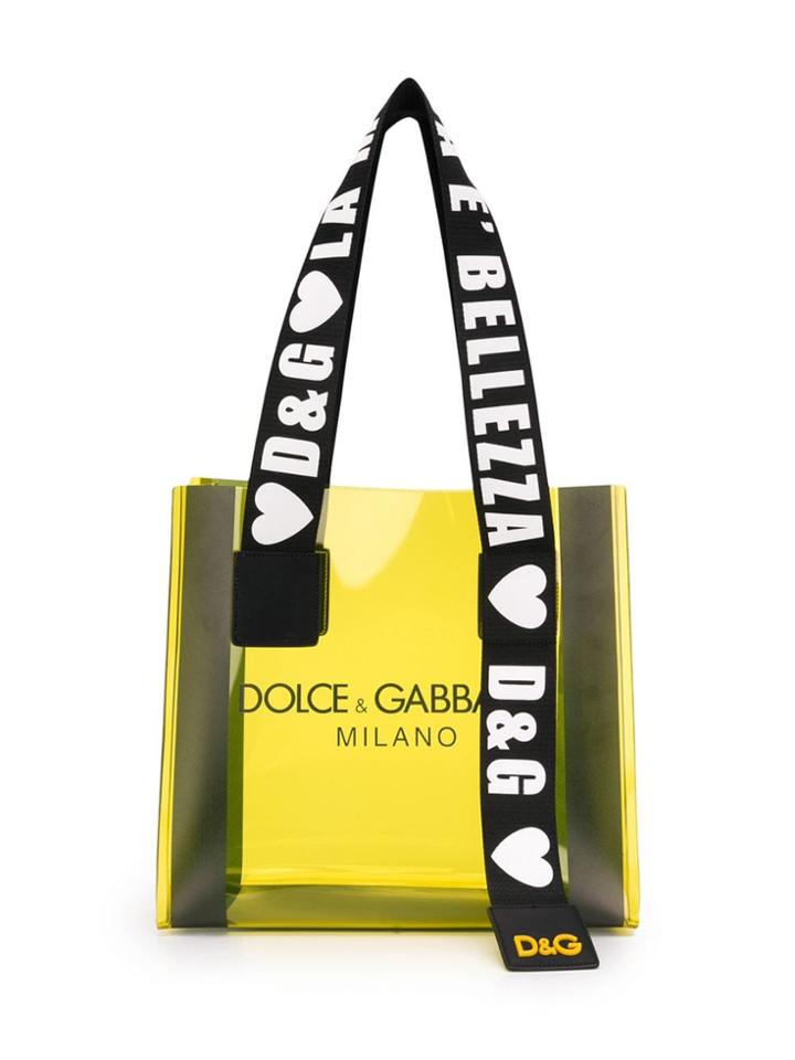 Dolce & Gabbana Logo Strap Tote - Yellow