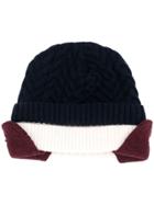 Sunnei Layered Knitted Hat - Blue