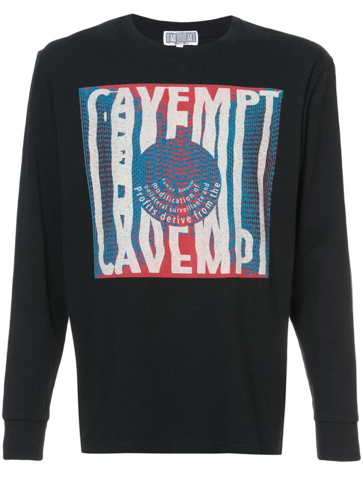 Cav Empt Logo Print Sweatshirt - Black