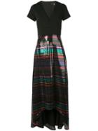 Badgley Mischka V-neck Sequin Gown - Black