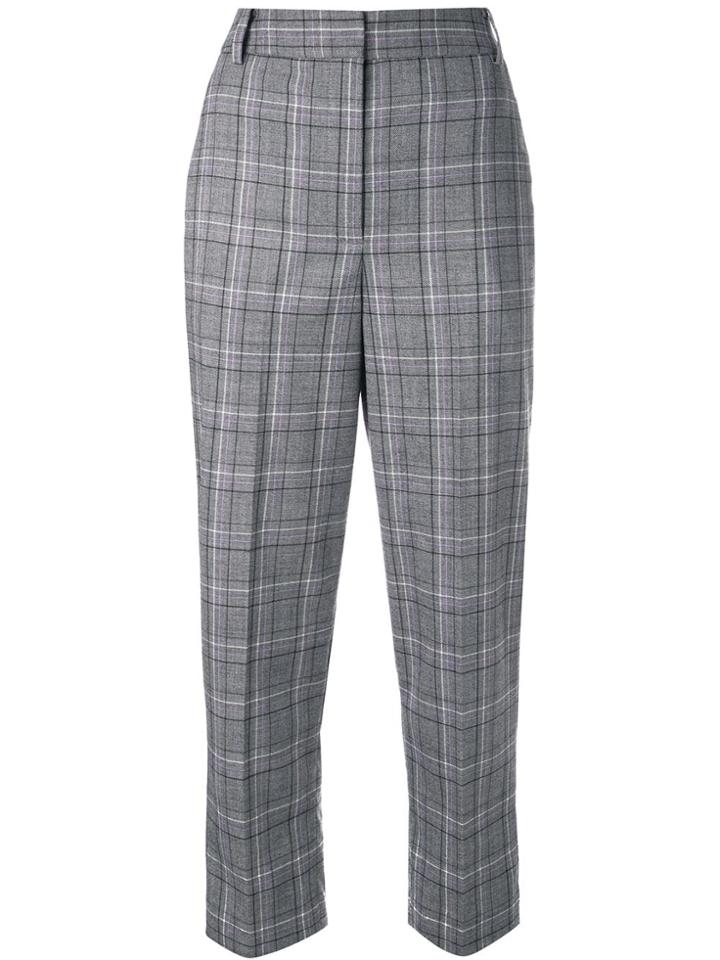 Tibi James Menswear Check Taylor Pant - Grey