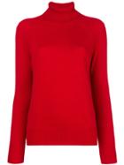 Bottega Veneta Turtle-neck Fitted Sweater - Red