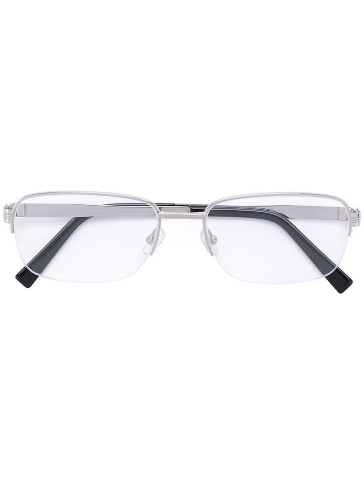 Ermenegildo Zegna Square Frame Glasses - Metallic