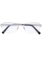 Ermenegildo Zegna Square Frame Glasses - Metallic