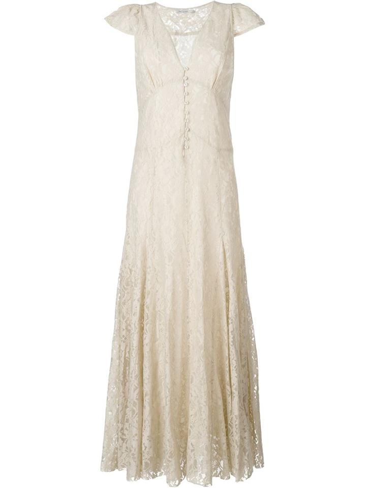 Mes Demoiselles Button Detailing Lace Long Dress