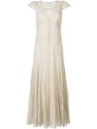 Mes Demoiselles Button Detailing Lace Long Dress