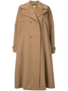 Fendi Pre-owned Double Breasted Midi Coat - Brown