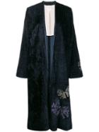 Forte Forte Embroidered Kaftan Coat - Blue