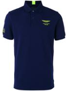 Hackett Chest Print Polo Shirt, Men's, Size: Xxl, Blue, Cotton/spandex/elastane