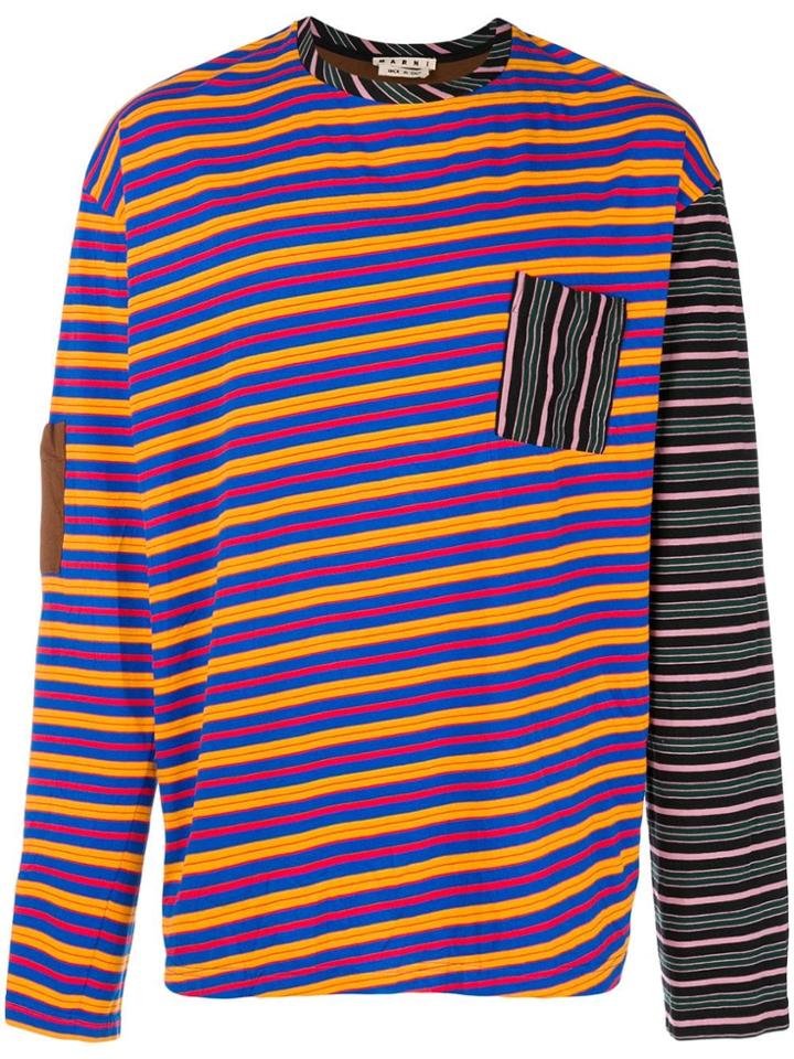 Marni Striped Sweatshirt - Blue